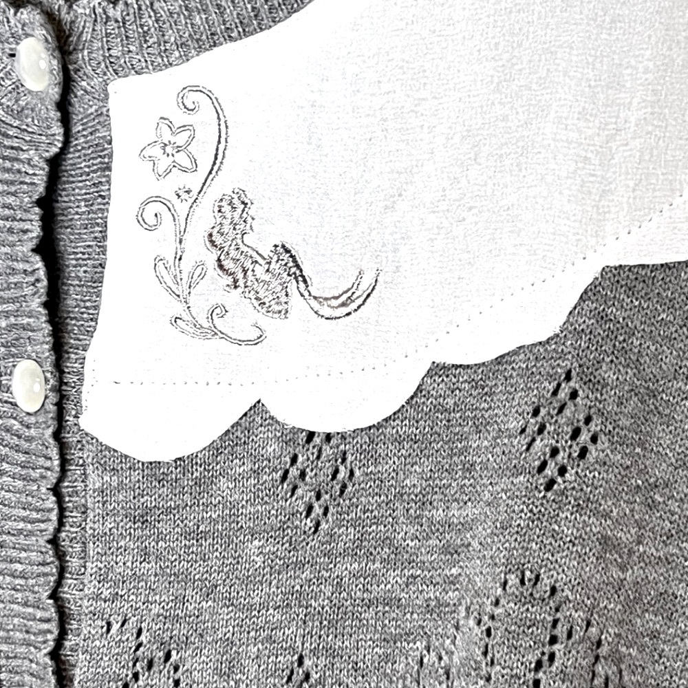Disney The Little Mermaid Ariel Grey Pointelle Cardigan - Picture 11 of 15